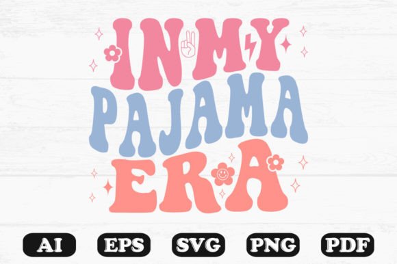 In My Pajama Era Retro Wavy Svg T-shirt